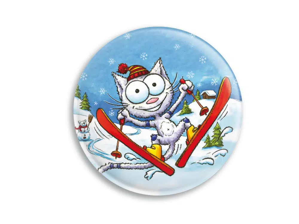 Aimant Le chat Seneige