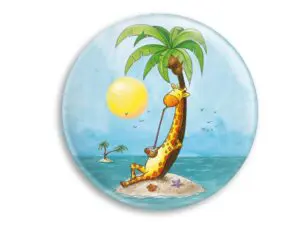 Aimant La girafe en vacances magnet original