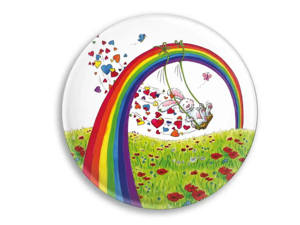 Aimant Le lapin dans l'arc-en-ciel magnet original