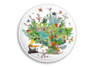 Aimant Le toucan et le bouquet de fleurs tropicales magnet original