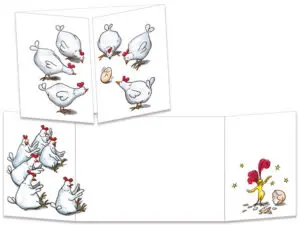 carte postale cache-cache ct027 poussin star