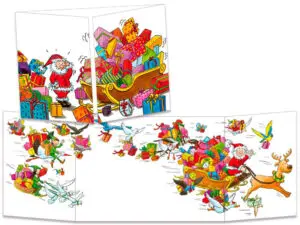 carte postale cache-cache ct131 le traineau est trop chargé