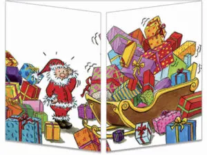 carte postale cache-cache ct131 le traineau est trop chargé fermée