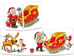 carte postale cache-cache ct136 lavage du traineau