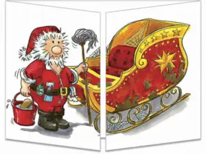 carte postale cache-cache ct136 lavage du traineau fermée