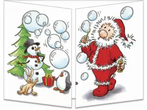 carte postale cache-cache ct138 la boule à neige fermée