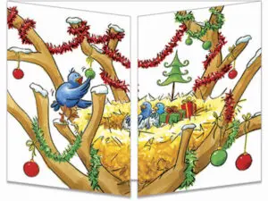 carte postale cache-cache ct142 un nid dans les bois du renne fermée