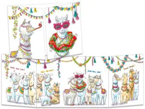 carte postale cache-cache ct152 labonne année des lamas