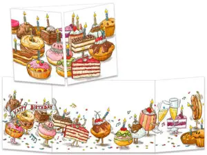 carte postale cache-cache ct212 danse des mini gateaux