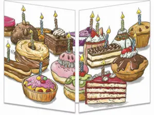 carte postale cache-cache ct212 danse des mini gateaux fermée