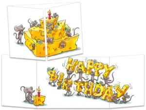 carte postale cache-cache ct259 anniv fromage et souris