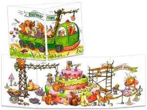 carte postale cache-cache ct262 chantier gâteau