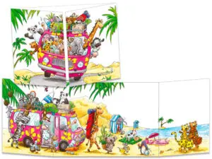 carte postale cache-cache ct281 vacance en combi ww