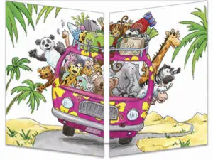 carte postale cache-cache ct281 vacance en combi ww fermée