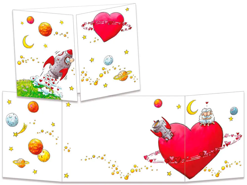 carte postale cache-cache ct286 la planète amour
