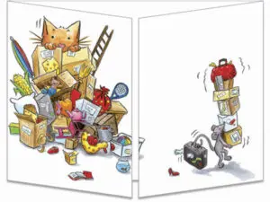 carte postale cache-cache ct290 Les souris déménagent fermée