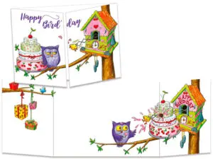 carte postale cache-cache ct292 le coucou d'anniversaire