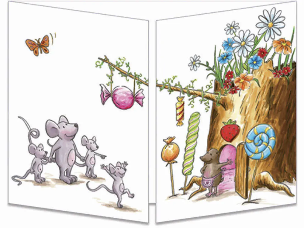 carte postale cache-cache ct293 la grotte aux bonbons fermée