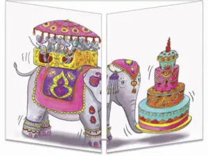 carte postale cache-cache ct298 anniversaire Bollywood fermée