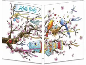 carte postale cache-cache ct302 Hello baby Japon fermée