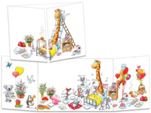 carte postale cache-cache ct316 La conalescence de la girafe