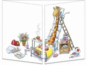 carte postale cache-cache ct316 La conalescence de la girafe fermée
