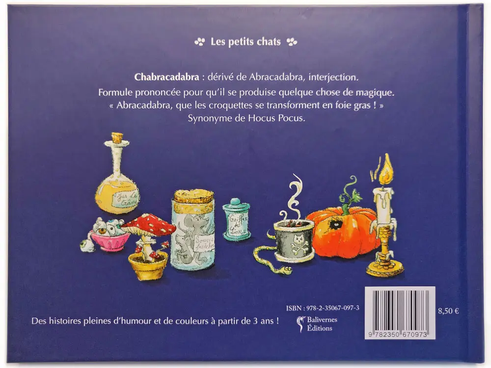 Livre Le chat Bracadabra de dos