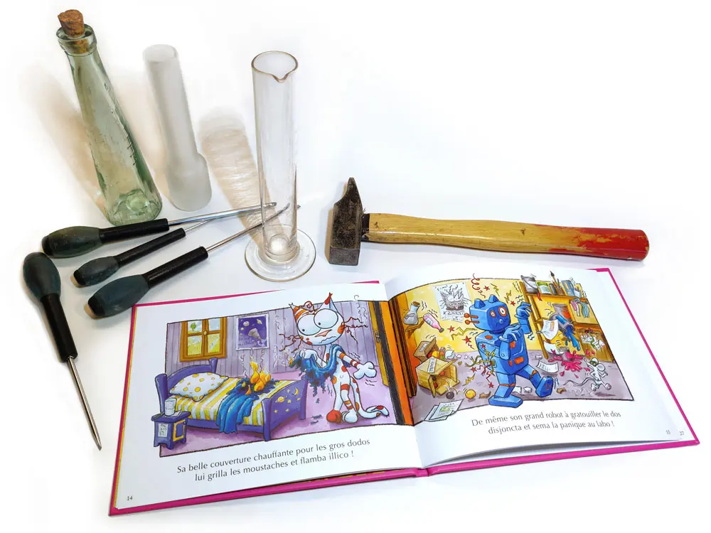 Livre Le chat Perlipopette ouvert