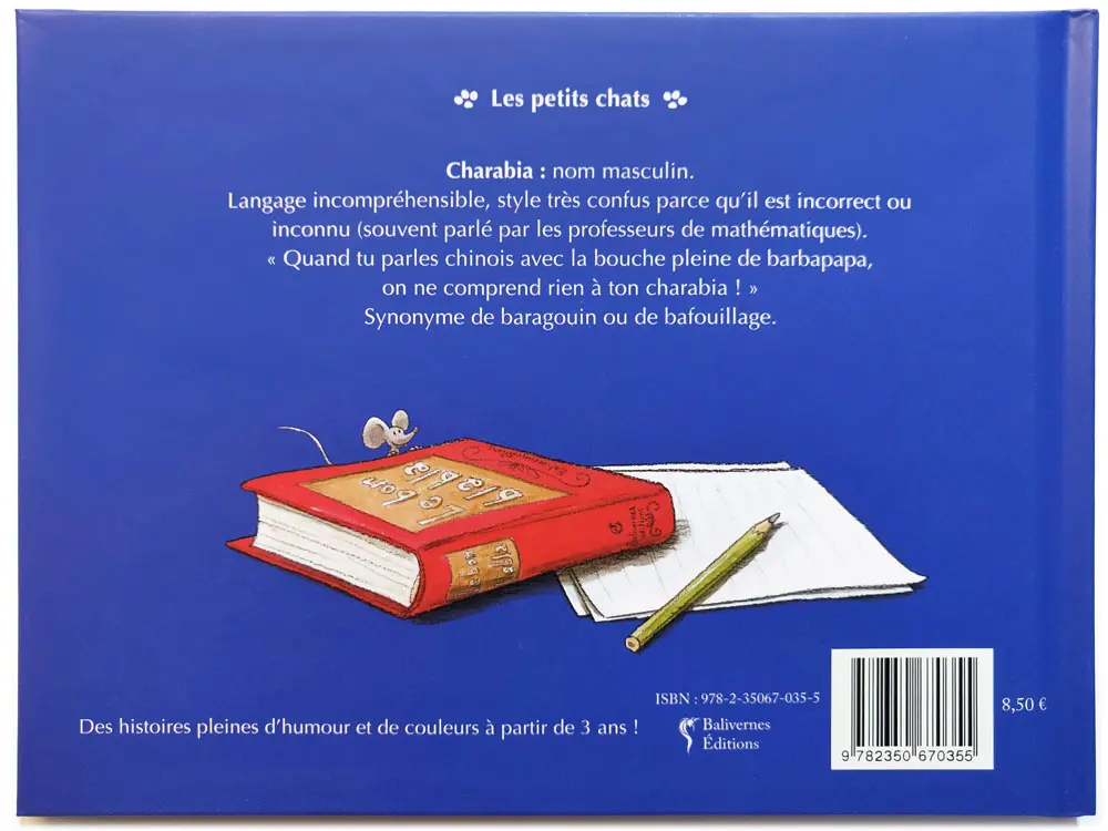 Livre Le chat Rabia de dos
