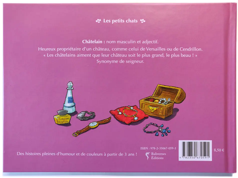 Livre Les chats Telains de dos