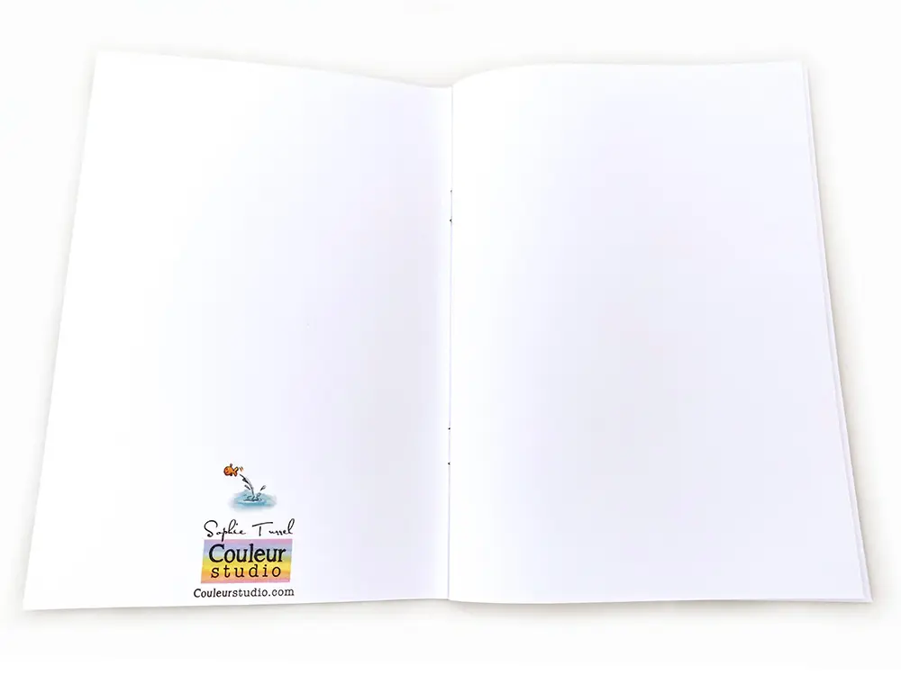cahier A5 La girafe en vacances interieur