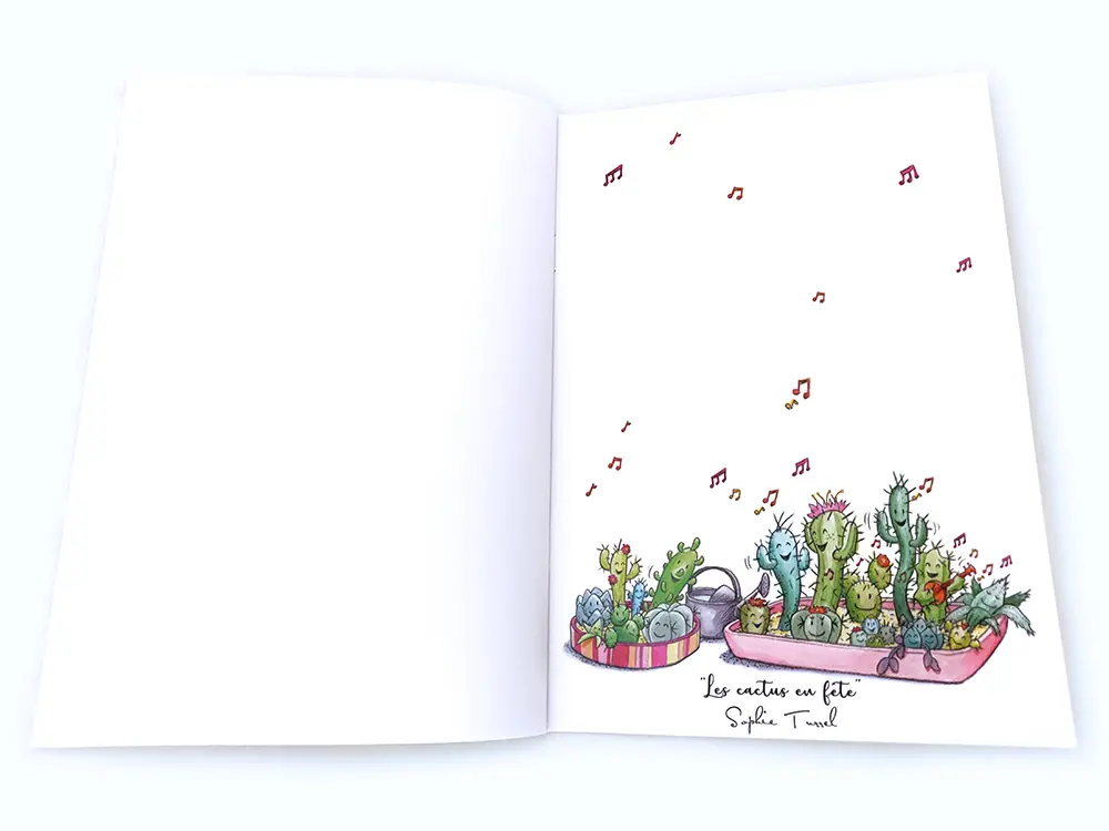 cahier A5 Les cactus interieur