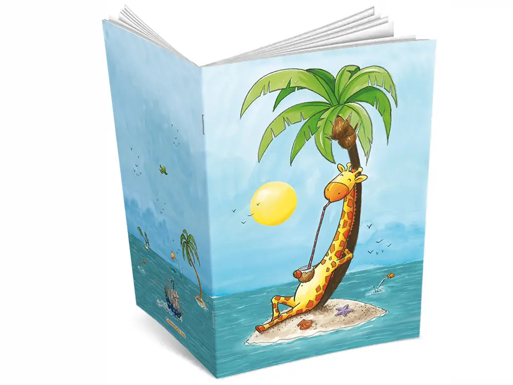 Cahier A5 La girafe en vacances