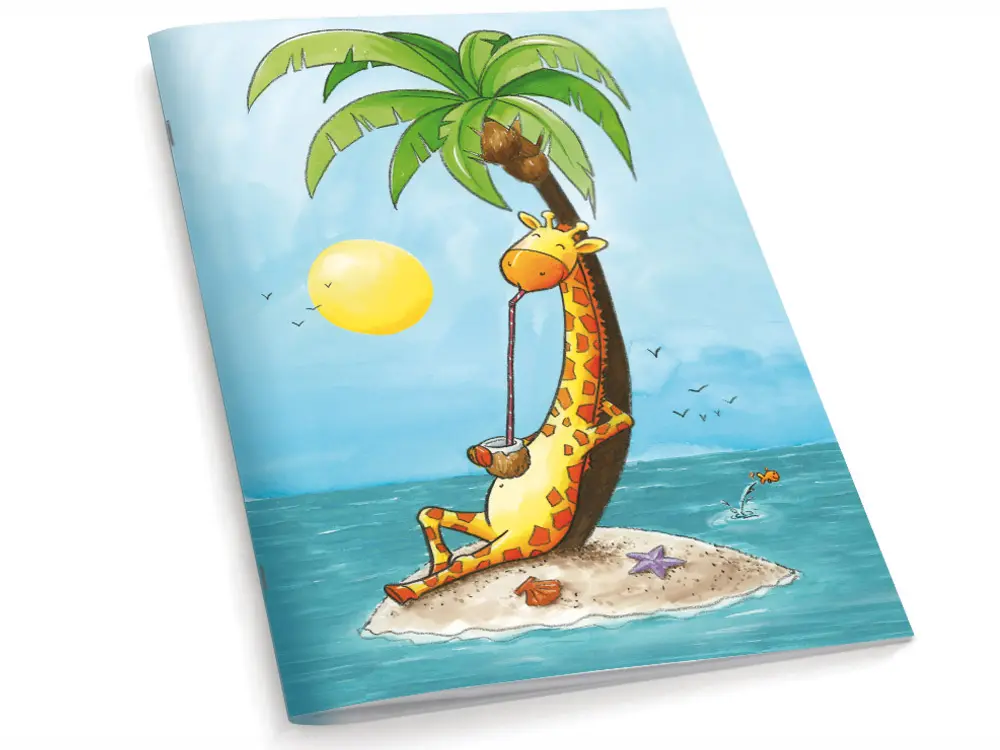 Cahier A5 La girafe en vacances