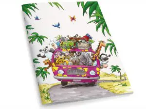 Cahier A5 Le minibus des animaux