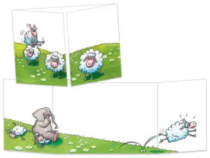 Carte postale la partie de saute-mouton