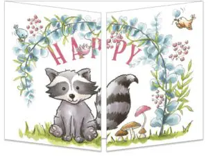 Carte postale Happy-raton-laveur
