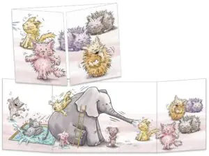 Carte postale Les chatons ébouriffés