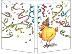Carte Bonne année petit poussin