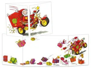 Carte postale cache-cache Livraison express de Noël