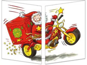 Livraison express de Noël à moto