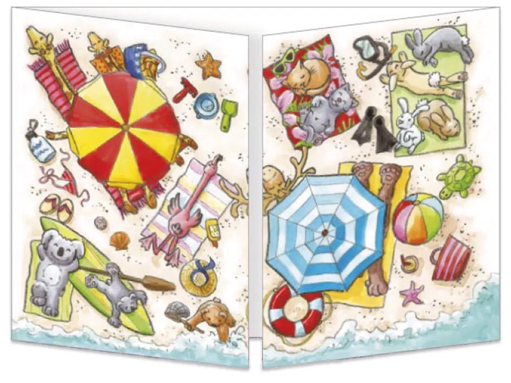 Carte Cache-cache Tous à la plage