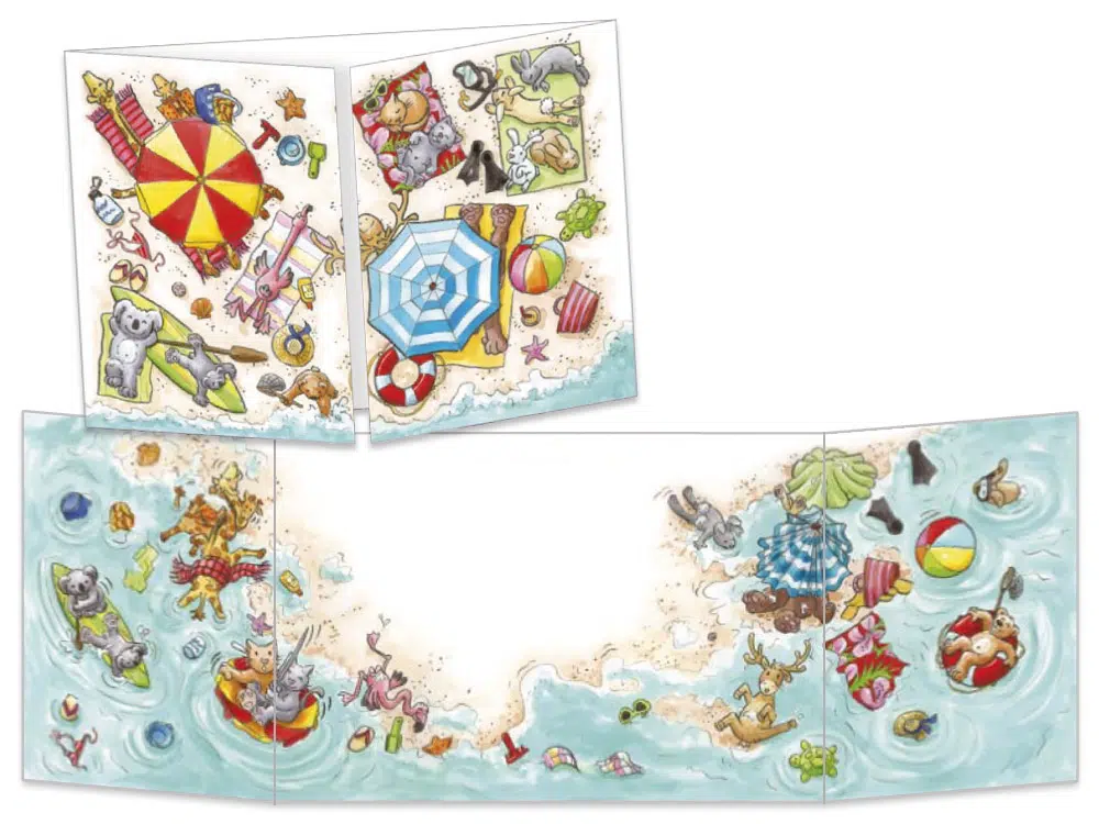 Carte postale de la collection Cache-cache "La plage"