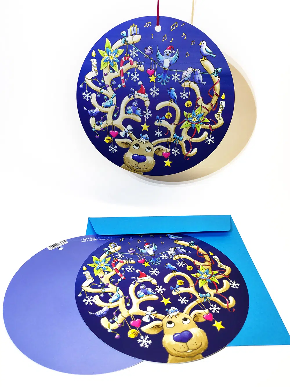 carte ronde de Noel
