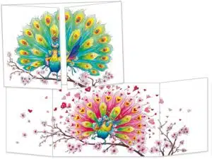 Carte Le Paon amoureux fait la roue